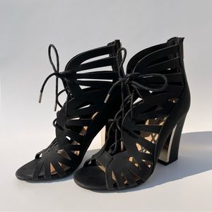 Call It Spring Lace Up Block Heels